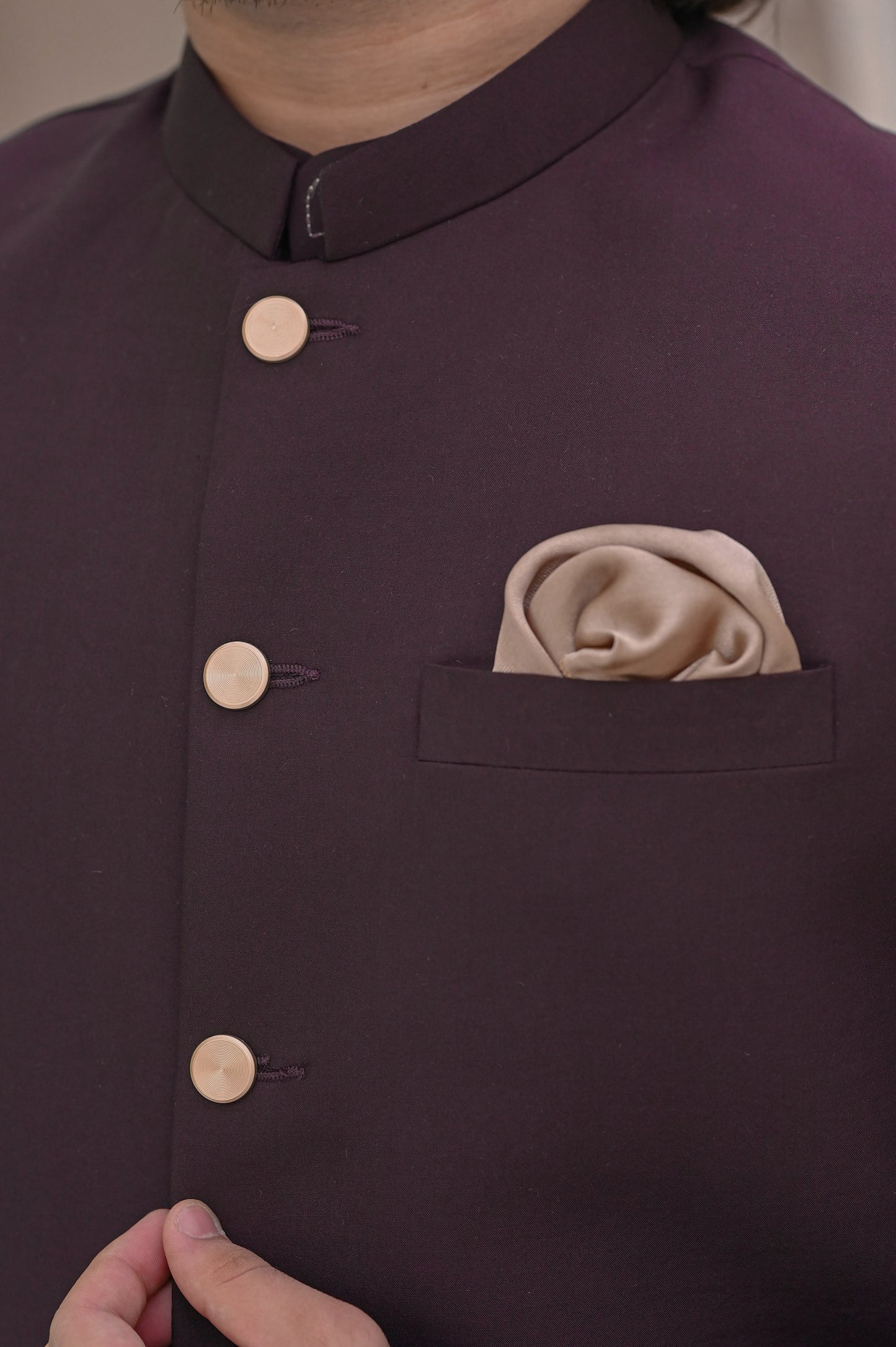 Raheel Qadir – Maroon Waist Coat