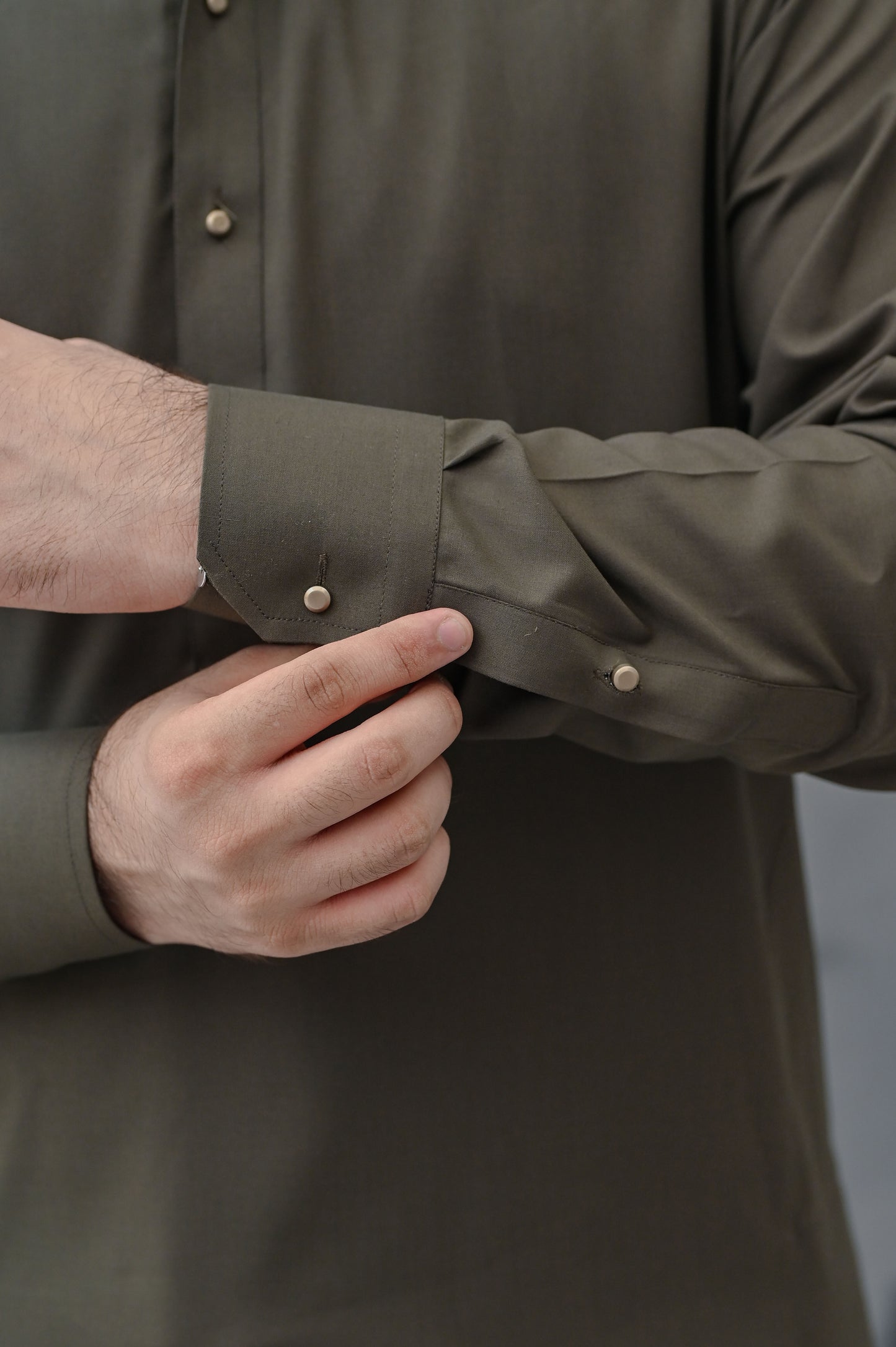 Raheel Qadir – Olive Green Shalwar Kameez