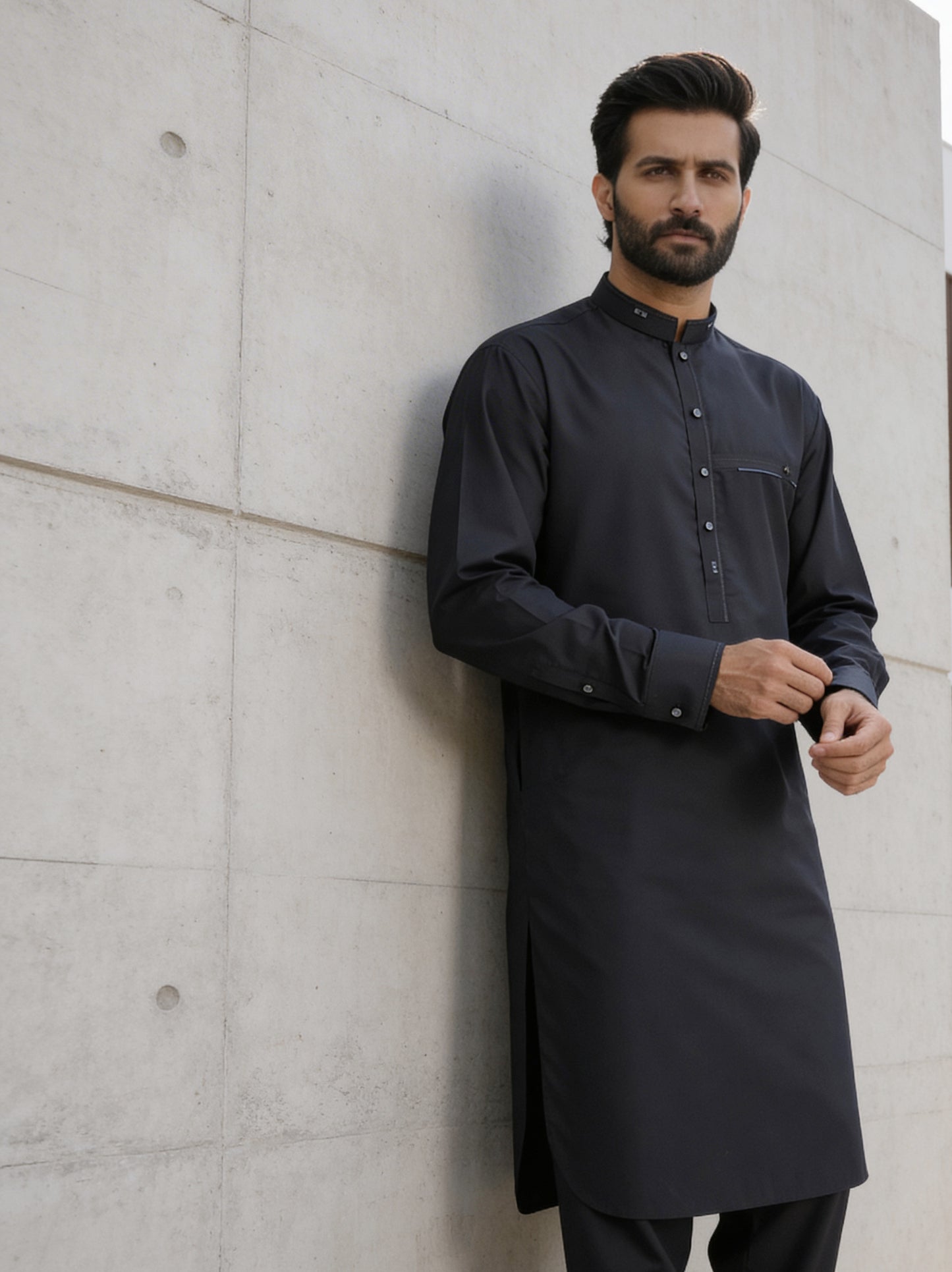 Raheel Qadir - Ashen Luxe Shalwar Kameez