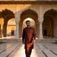 Raheel Qadir - Royal Burgundy Shalwar Kameez