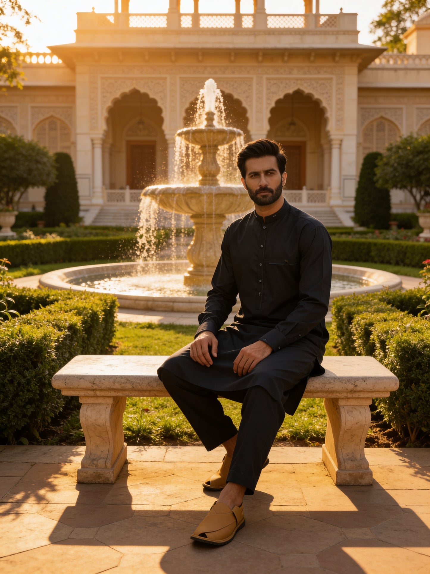 Raheel Qadir - Ashen Luxe Shalwar Kameez