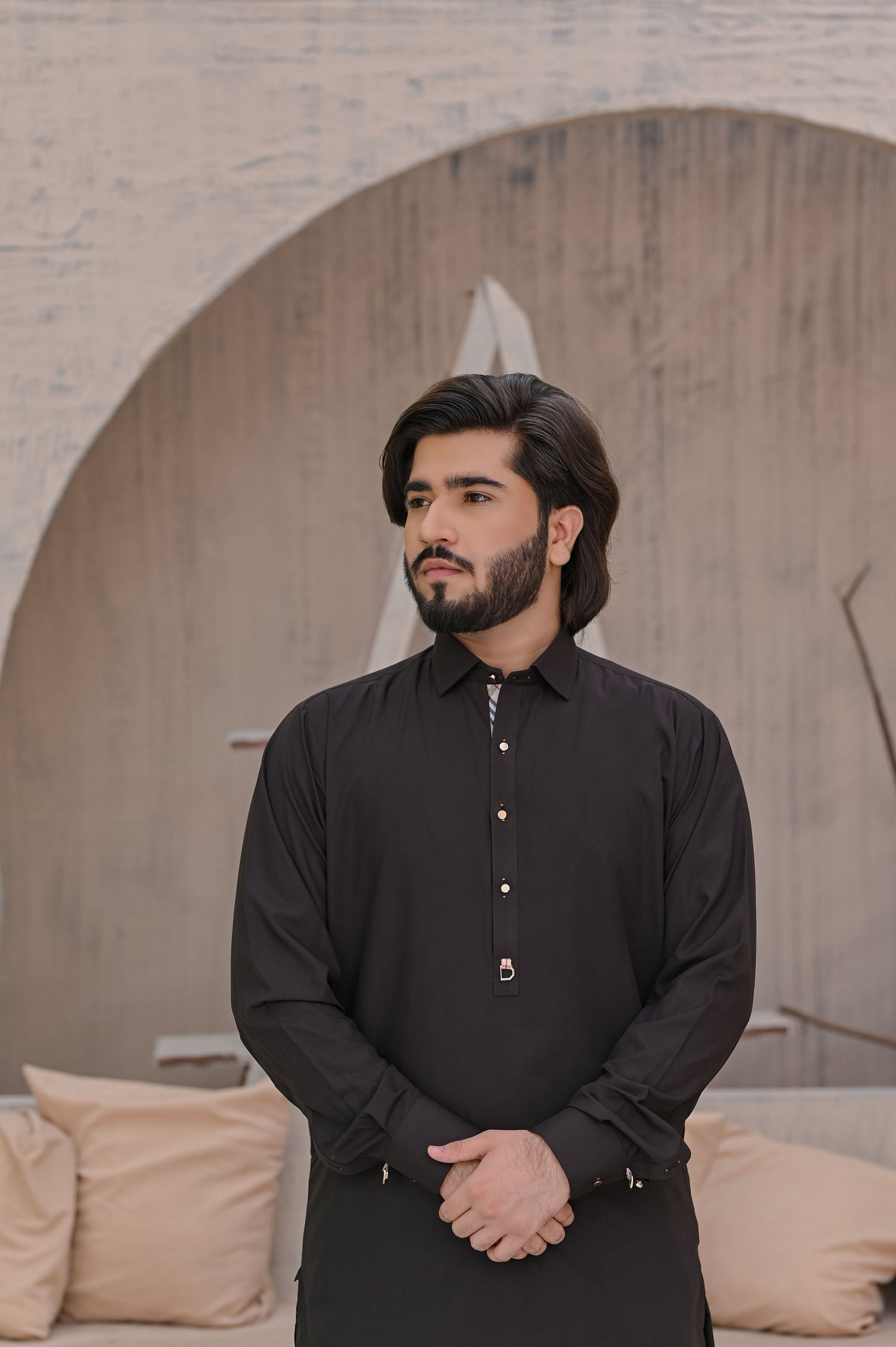 Raheel Qadir – Brown Shalwar Kameez