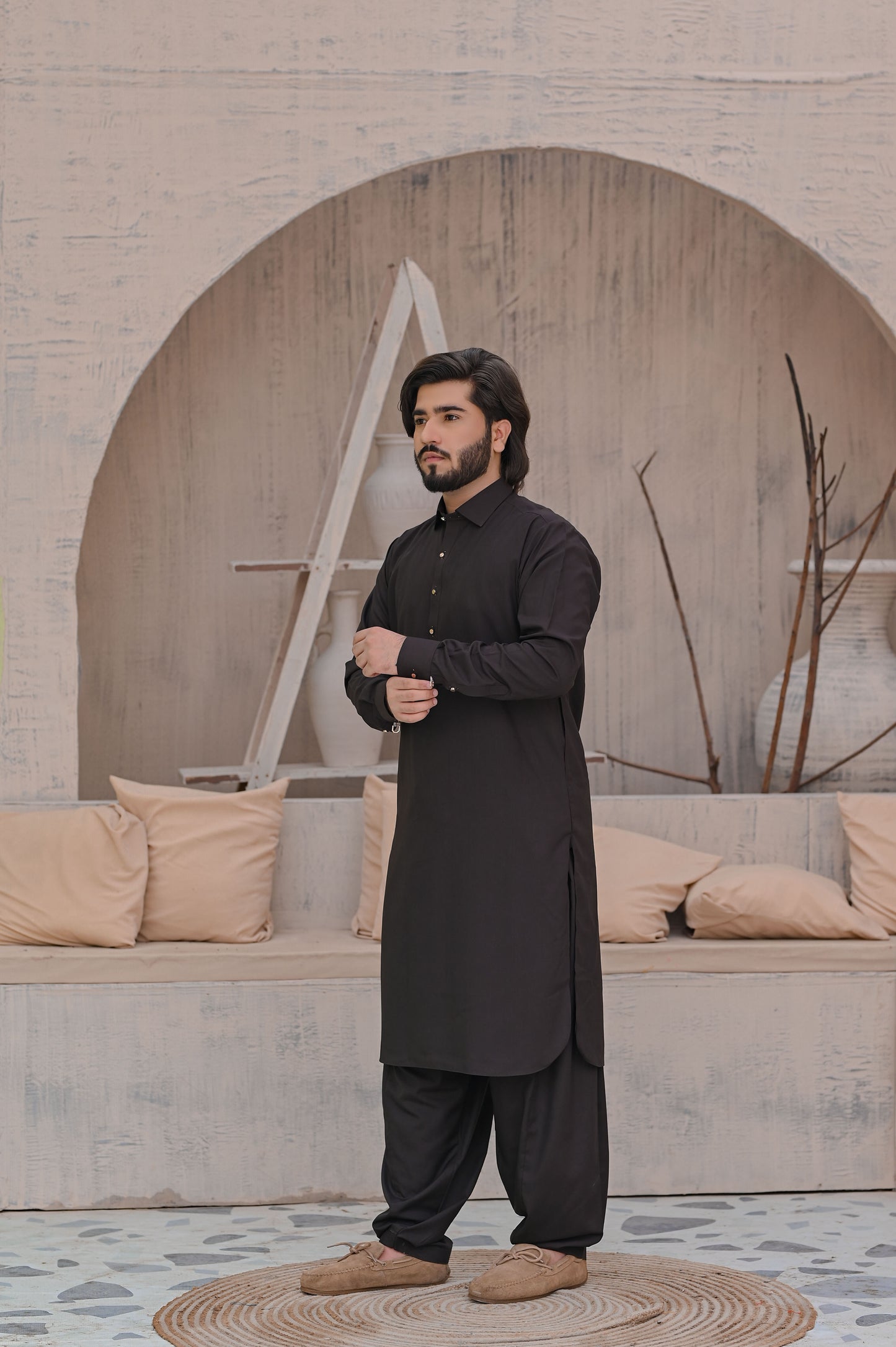 Raheel Qadir – Brown Shalwar Kameez
