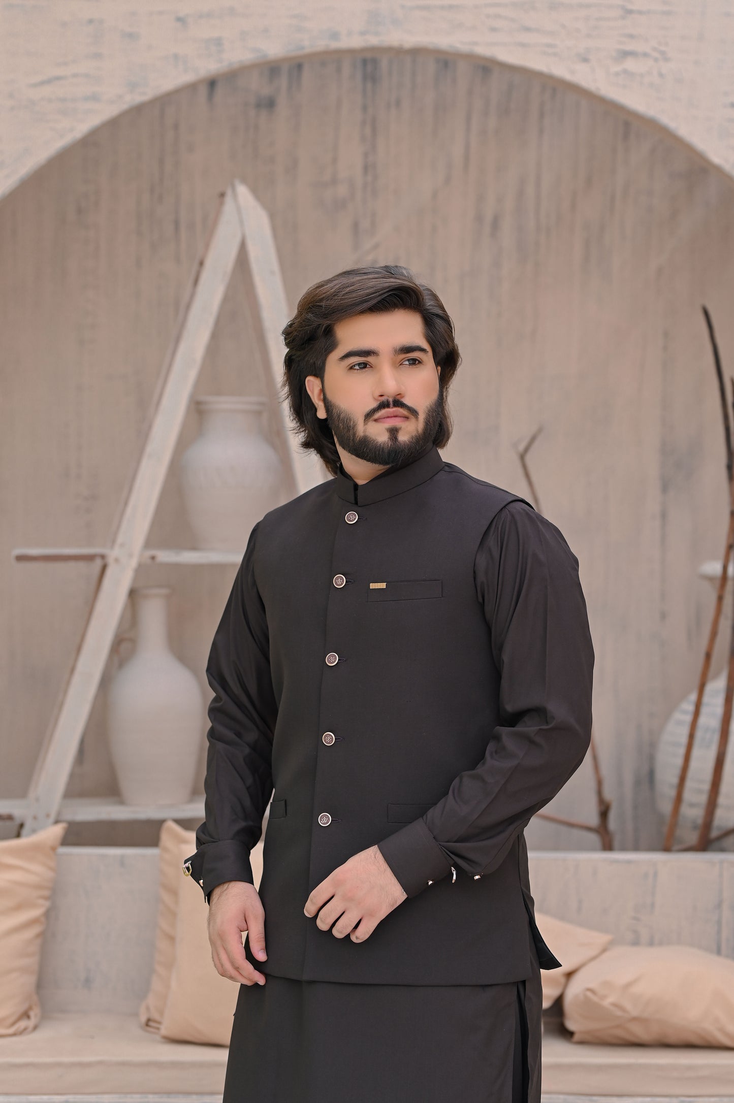 Raheel Qadir - Brown Waist Coat