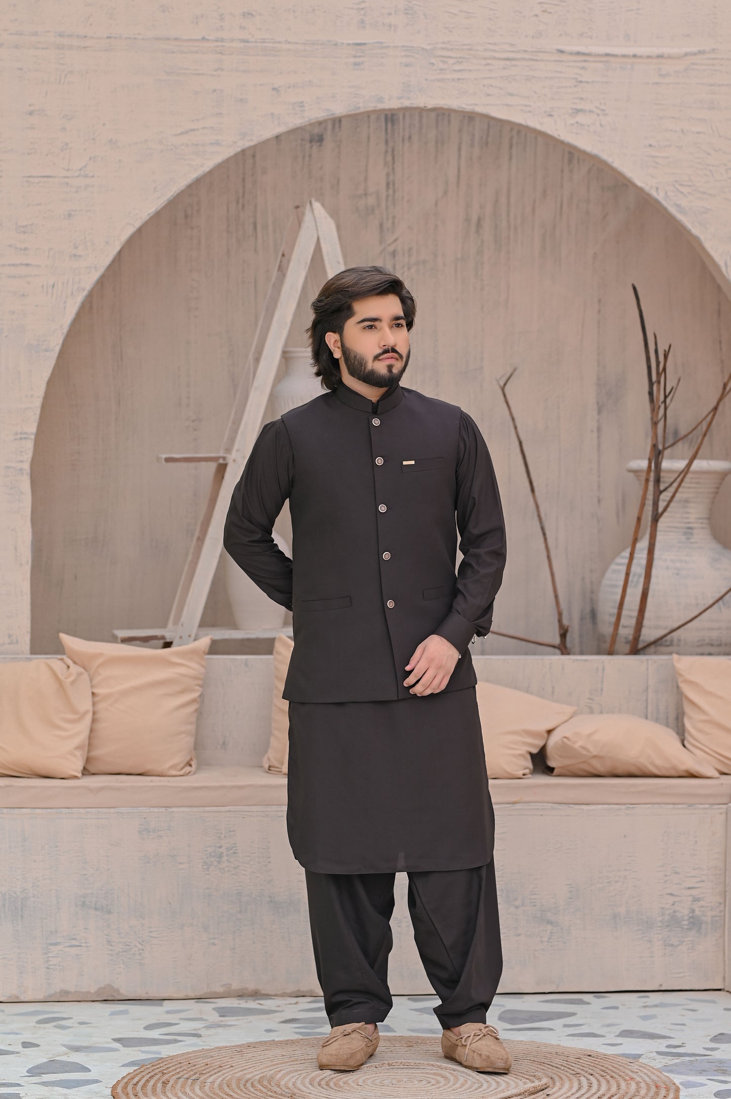Raheel Qadir - Brown Waist Coat