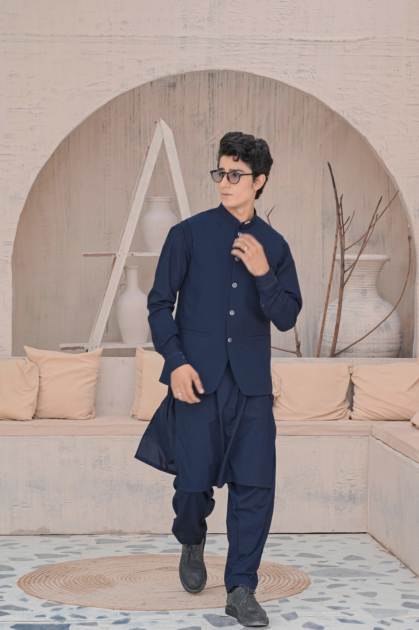 Raheel Qadir – Dark Blue Waist Coat