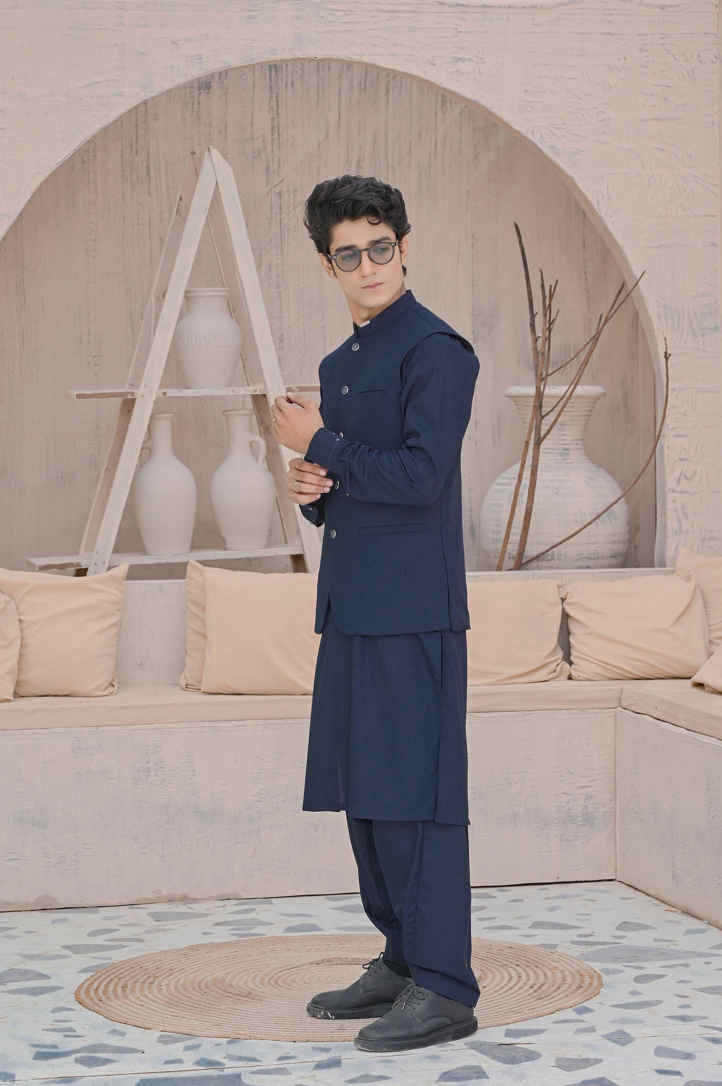 Raheel Qadir – Dark Blue Waist Coat
