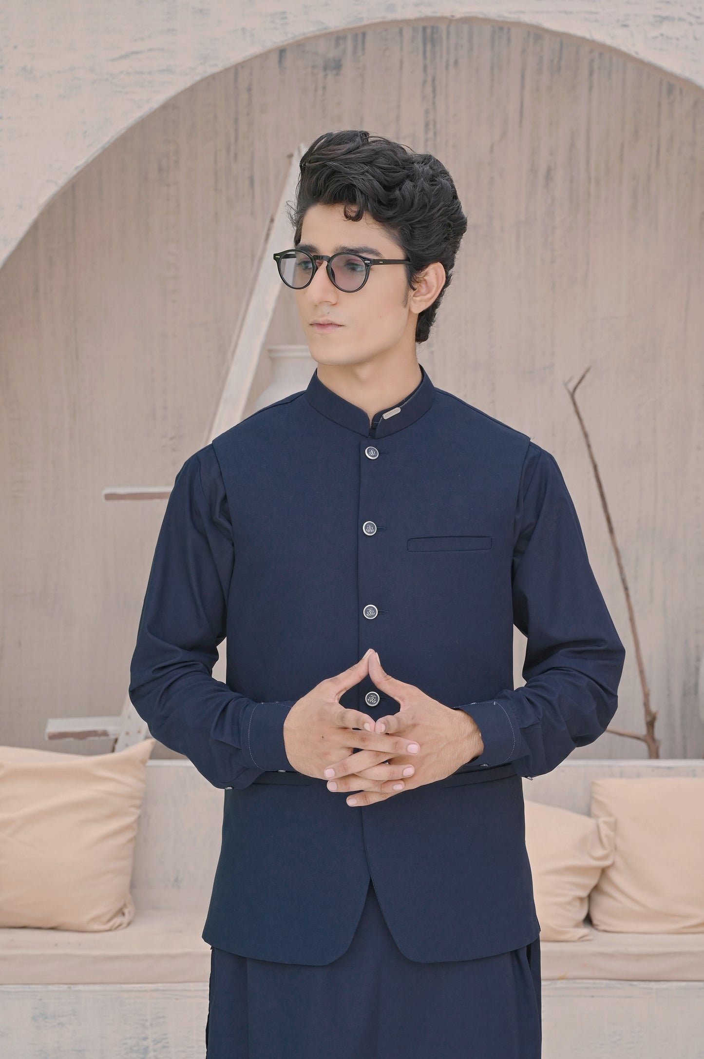 Raheel Qadir – Dark Blue Waist Coat