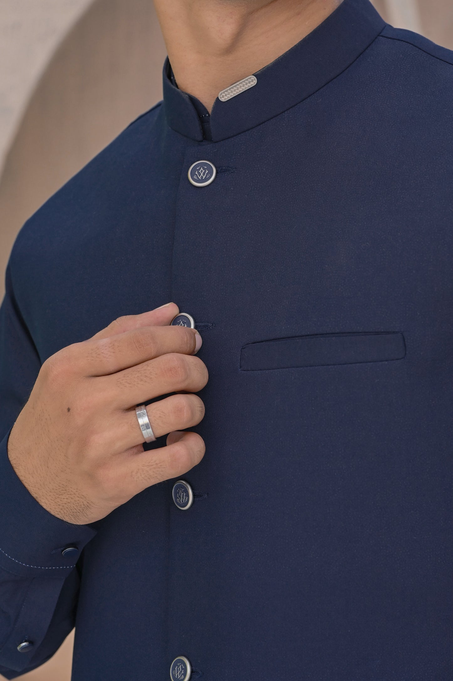 Raheel Qadir – Dark Blue Waist Coat