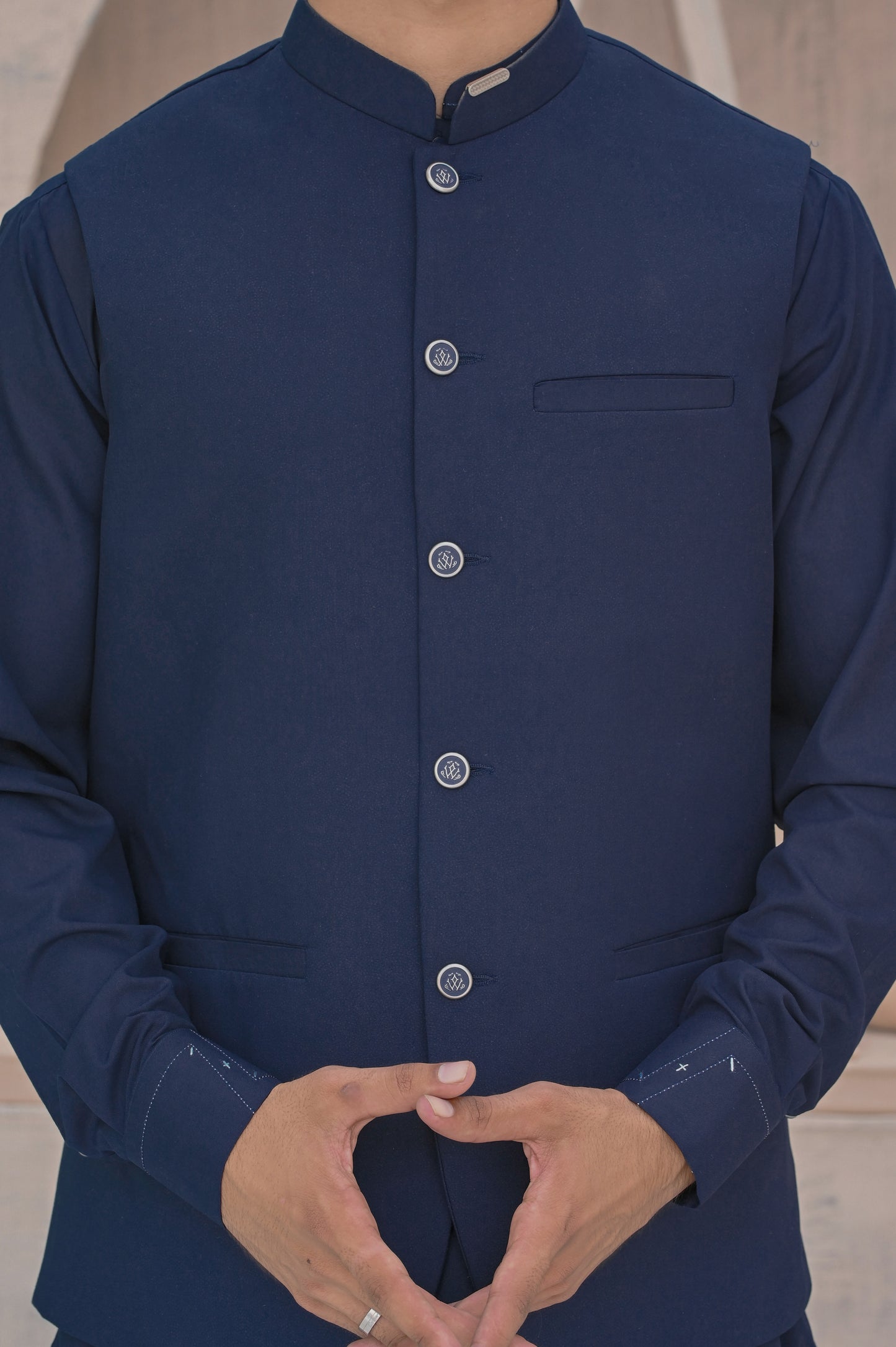 Raheel Qadir – Dark Blue Waist Coat