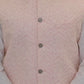 Raheel Qadir – Off-White Cotton Silk Kurta Pajama with Pink Embroidered Waistcoat