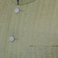 Raheel Qadir – Off-White Cotton Silk Kurta Pajama with Mint Green Embroidered Waistcoat