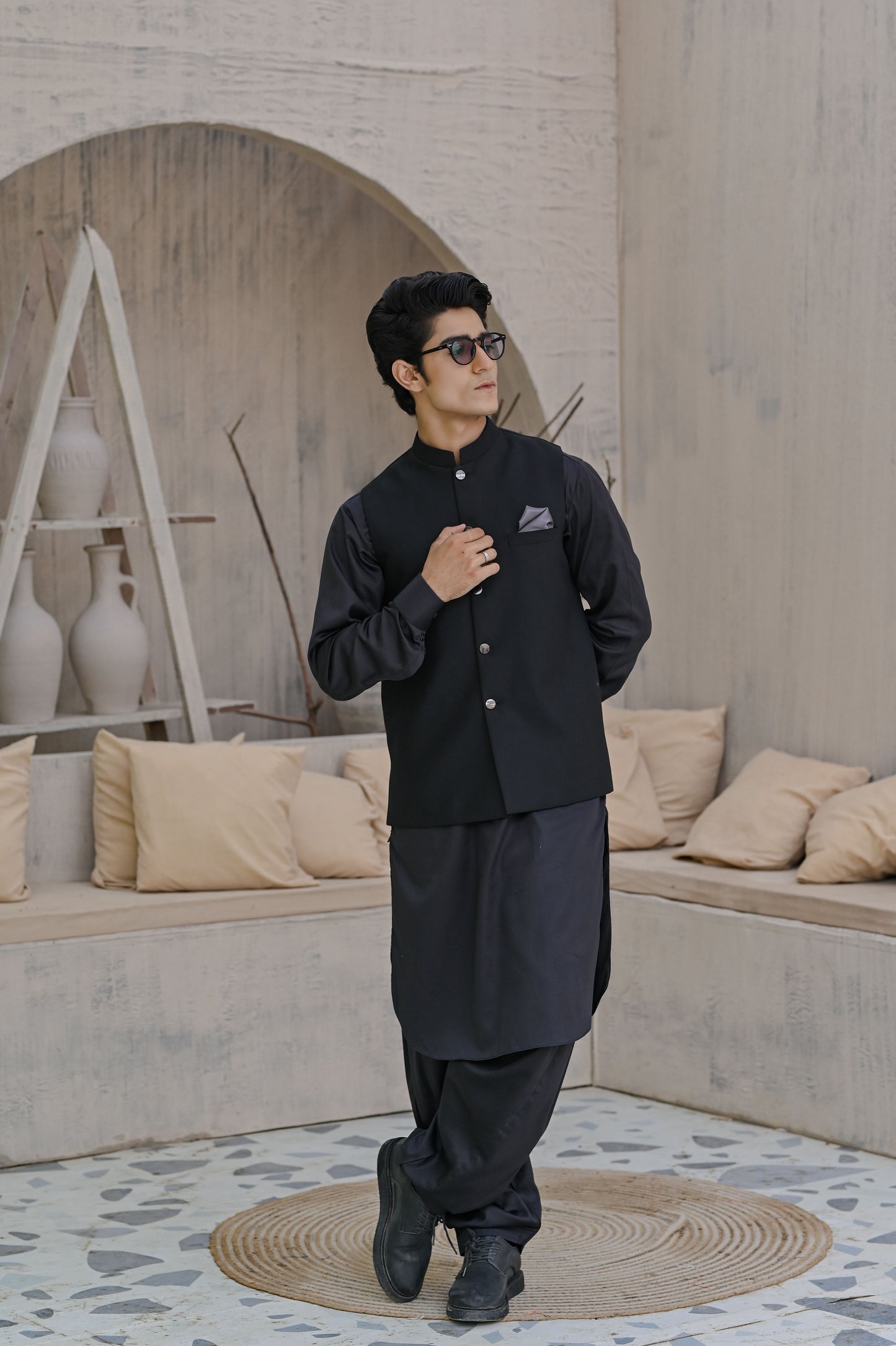 Raheel Qadir – Black Waist Coat