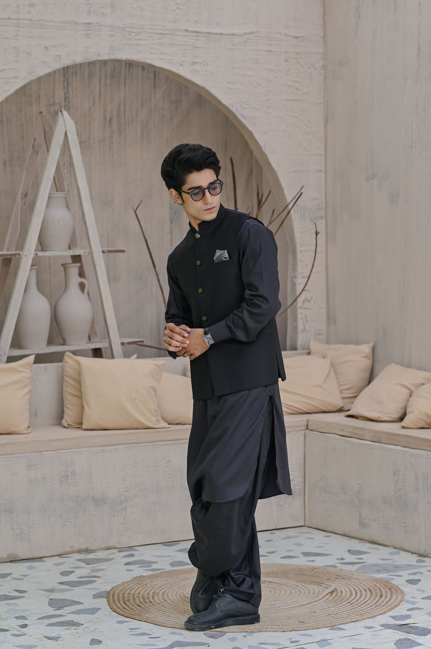 Raheel Qadir – Black Waist Coat