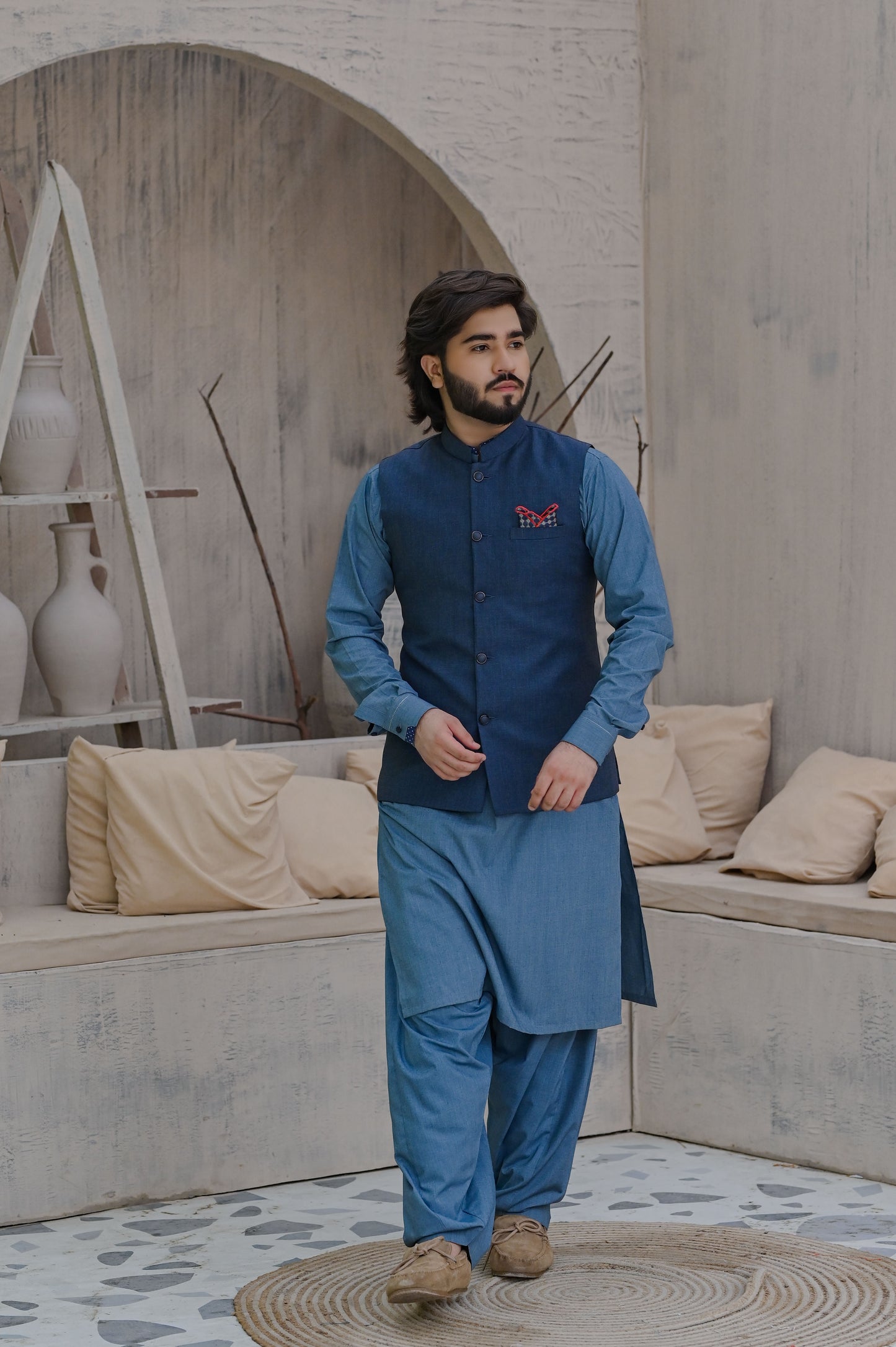 Raheel Qadir – Blue Waist Coat