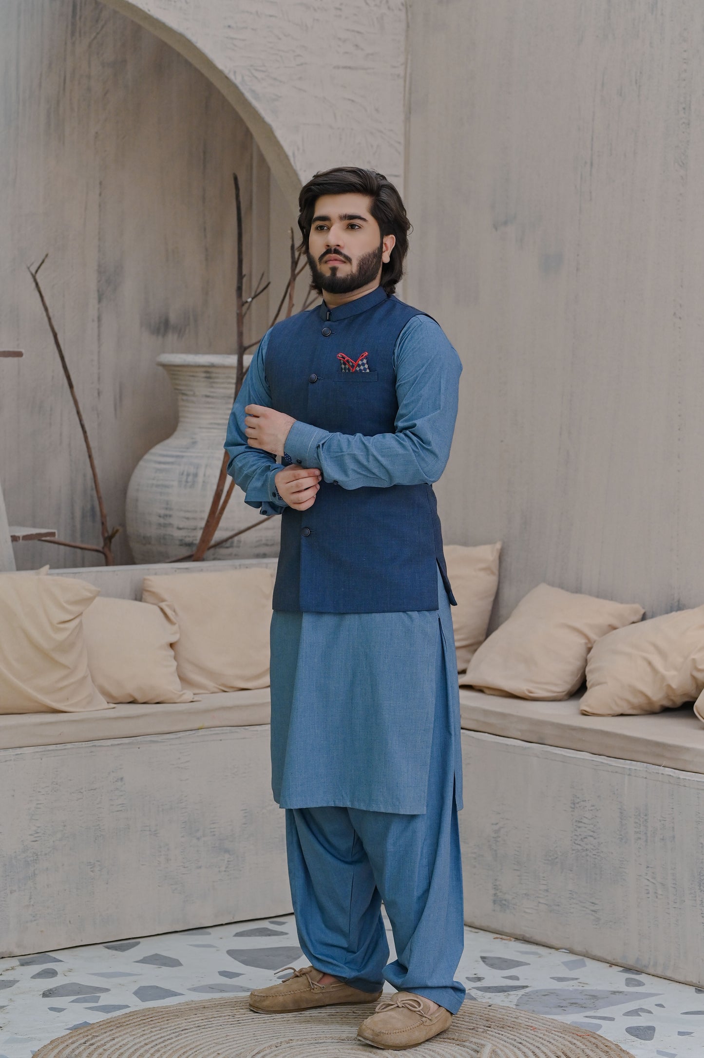 Raheel Qadir – Blue Waist Coat