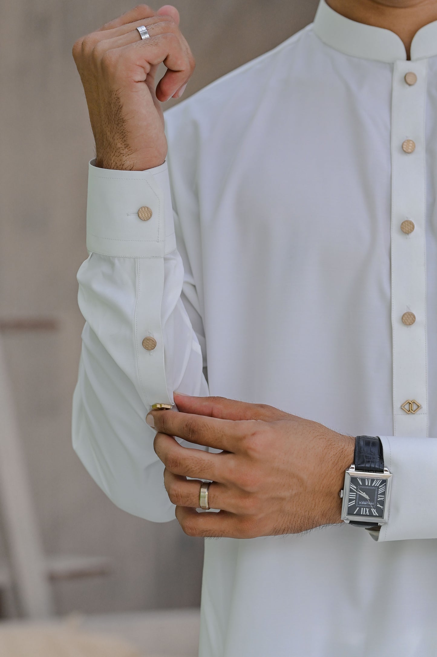 Raheel Qadir – Off White Shalwar Kameez