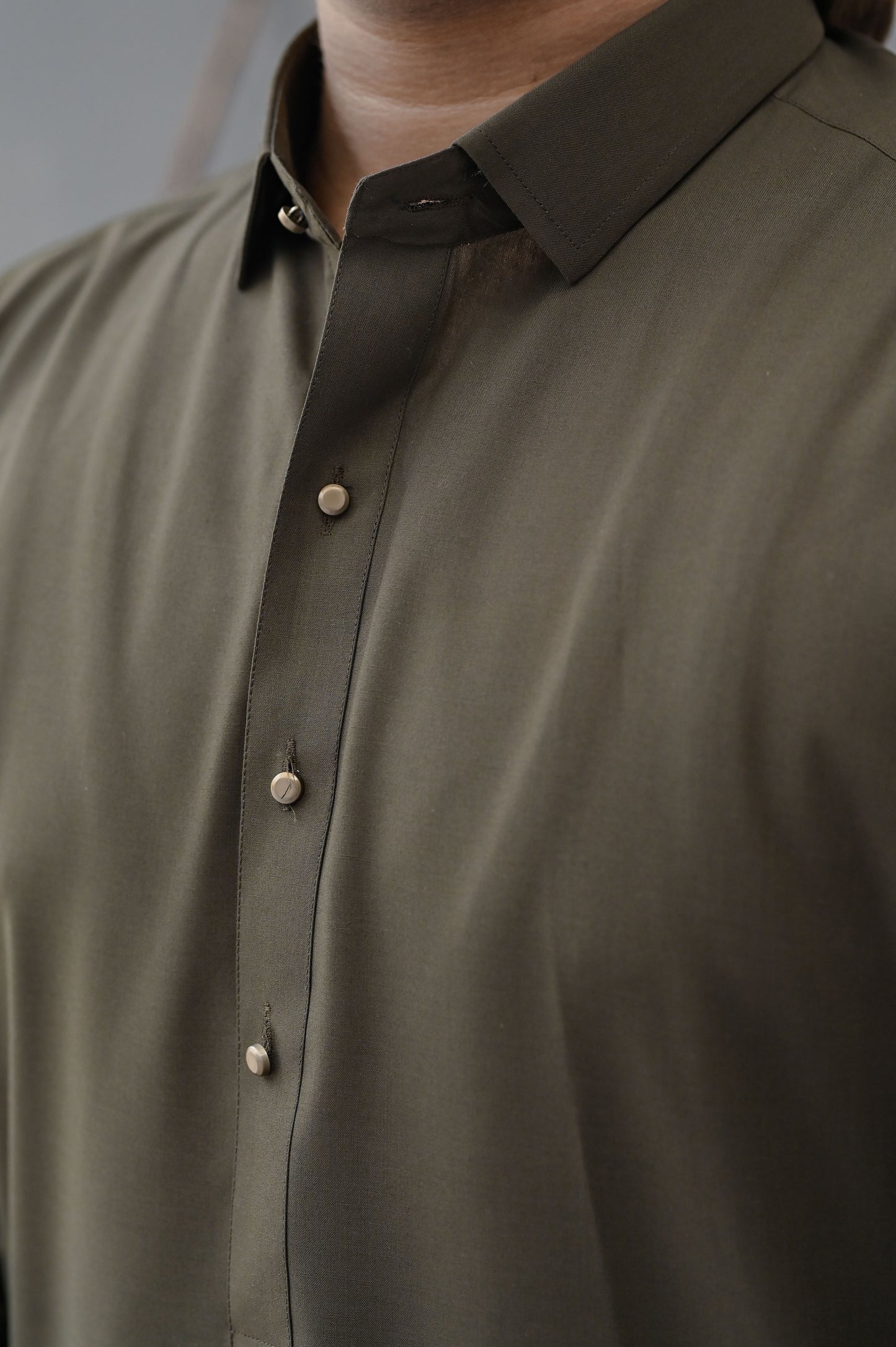 Raheel Qadir – Olive Green Shalwar Kameez