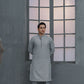 Raheel Qadir – Gray Embroidered Kurta Pajama