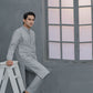 Raheel Qadir – Gray Embroidered Kurta Pajama