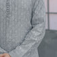 Raheel Qadir – Gray Embroidered Kurta Pajama