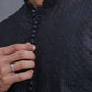 Raheel Qadir – Black Embroidered Kurta Pajama