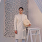 Raheel Qadir – Offwhite Embroidered Sherwani