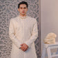 Raheel Qadir – Offwhite Embroidered Sherwani