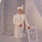 Raheel Qadir – Offwhite Embroidered Sherwani