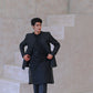 Raheel Qadir – Black Kurta Pajama with Embroidered Prince Coat