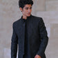 Raheel Qadir – Black Kurta Pajama with Embroidered Prince Coat