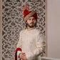 Raheel Qadir – Cream Embroidered Sherwani