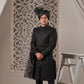 Raheel Qadir – Black Embroidered Sherwani