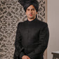 Raheel Qadir – Black Embroidered Sherwani
