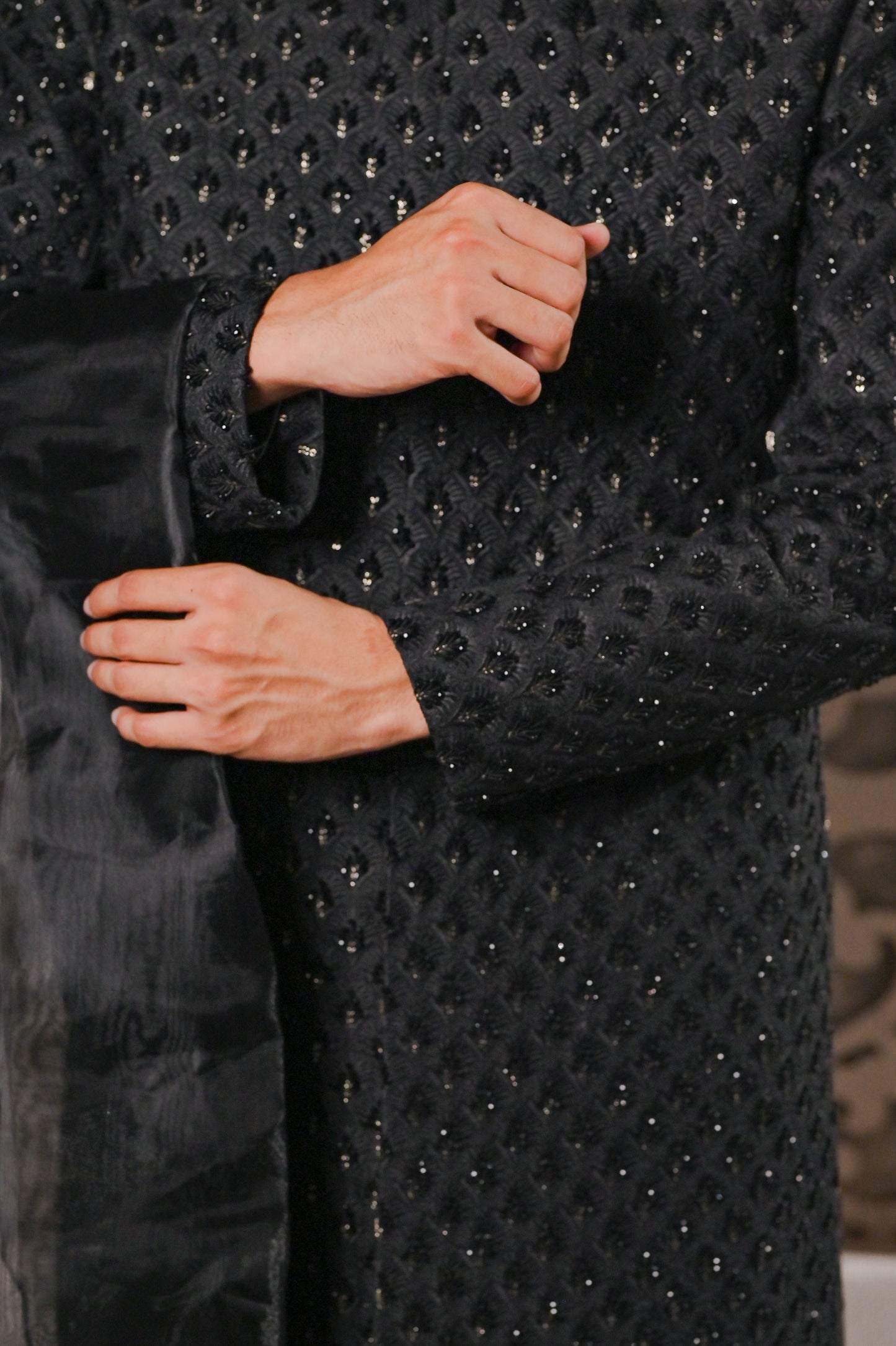 Raheel Qadir – Black Sherwani