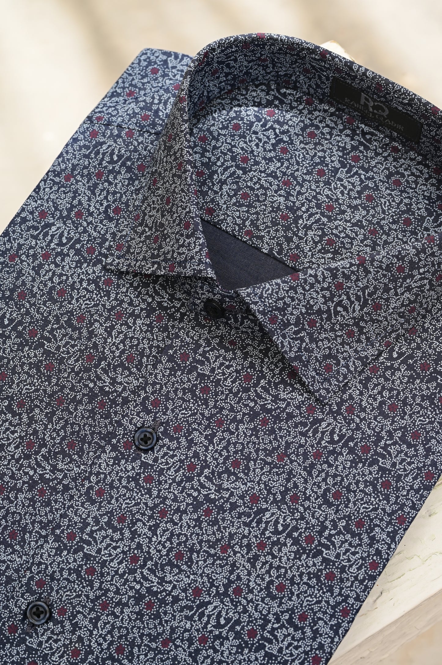 Raheel Qadir – Gray Floral Shirt