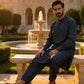 Raheel Qadir - Twilight Blue Shalwar Kameez