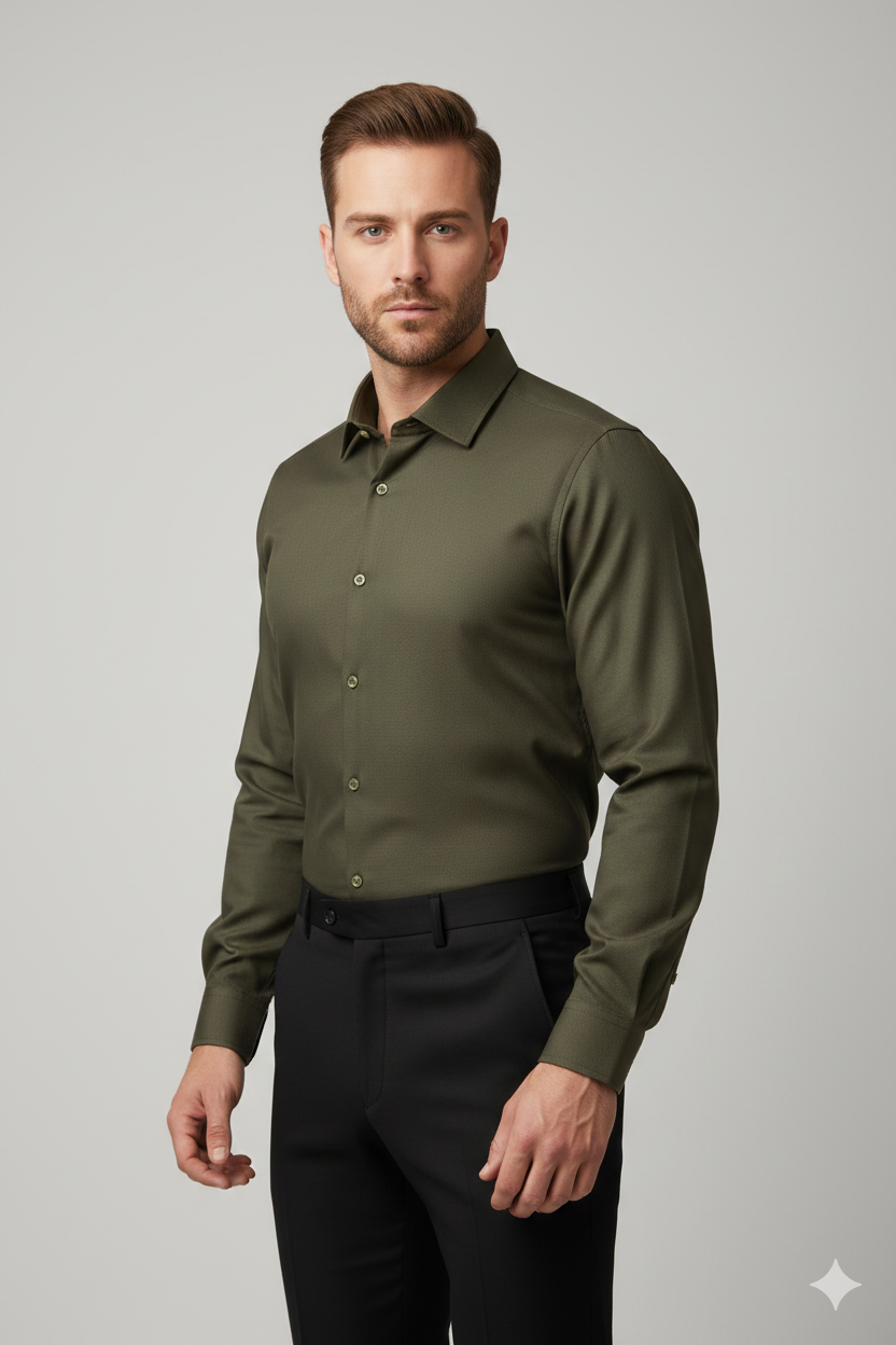 Raheel Qadir – Olive Green Shirt