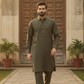 Raheel Qadir – Olive Green Shalwar Kameez