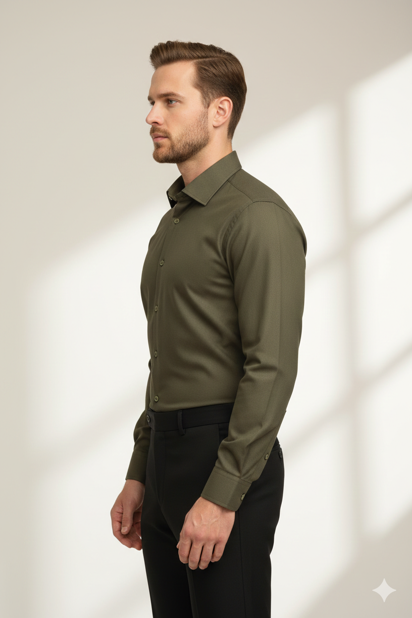 Raheel Qadir – Olive Green Shirt