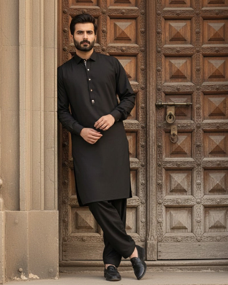 Raheel Qadir – Brown Shalwar Kameez