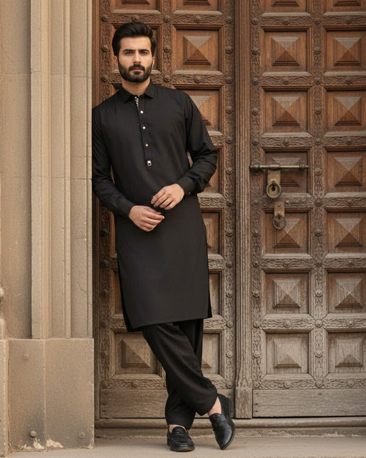 Raheel Qadir – Brown Shalwar Kameez