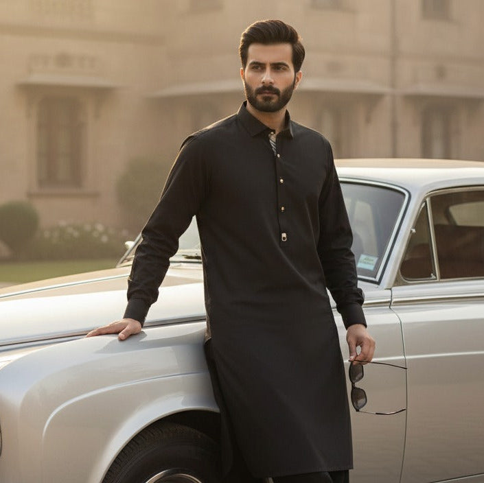 Raheel Qadir – Brown Shalwar Kameez