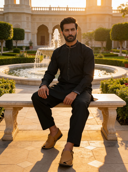 Raheel Qadir - Midnight Elegance Shalwar Kameez