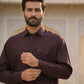 Raheel Qadir - Royal Burgundy Shalwar Kameez