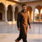 Raheel Qadir - Dark Truffle Shalwar Kameez